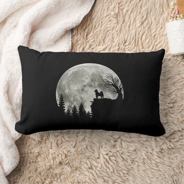 Shiba Inu On Mountain Halloween Gift For Dog Lover Lumbar Cushion (Blanket)