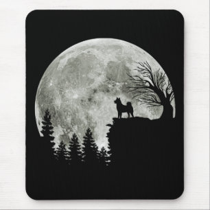 Shiba Inu On Mountain Halloween Gift For Dog Lover Mouse Mat