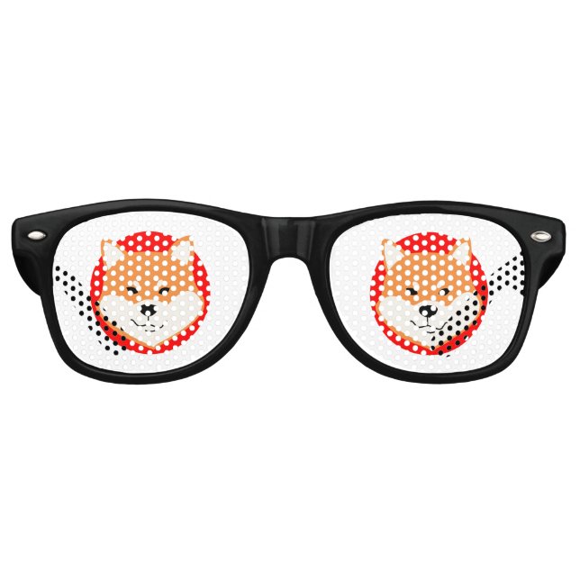 Shiba Inu Original Party Retro Sunglasses (Front)