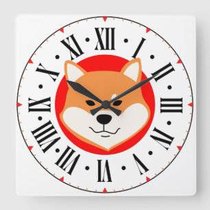 Shiba Inu Original Roman Numeral Wall Clock