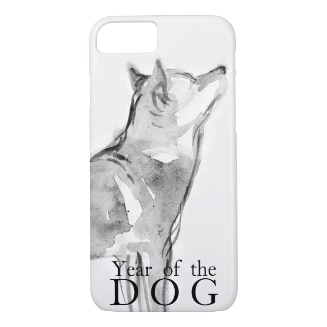 Shiba Inu Painting Chinese Dog Year 2018 Case1 Case-Mate iPhone Case (Back)