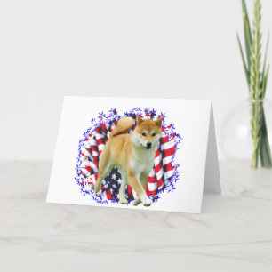 Shiba Inu Patriot Card