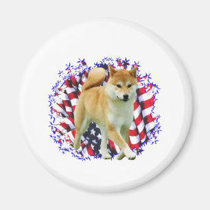 Shiba Inu Patriot Magnet