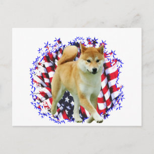 Shiba Inu Patriot Postcard
