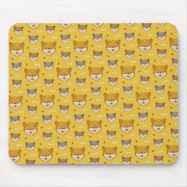 Shiba Inu Pattern Mouse Mat (Front)