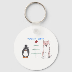 Shiba Inu Peace On Earth Key Ring