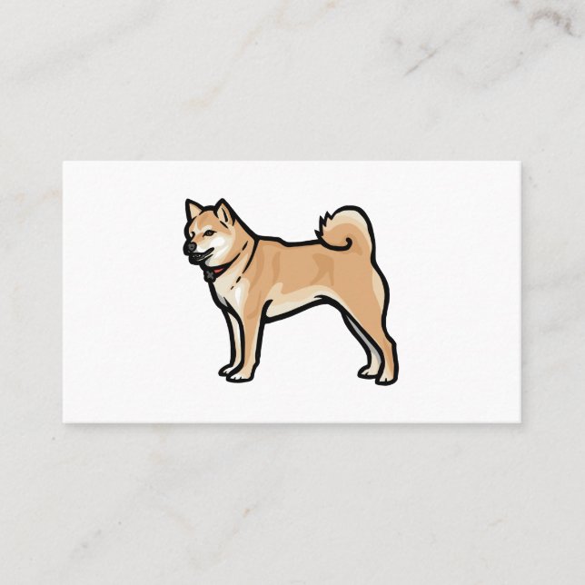 Shiba Inu Pet Sitter Business Cards (Front)