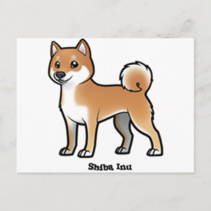 shiba inu postcard