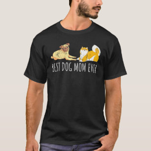Shiba Inu Pug Dog Mum  Pet Animal Dog T-Shirt