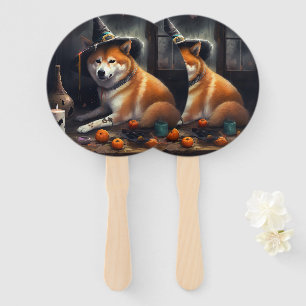 Shiba Inu Pumpkins Halloween Scary Hand Fan