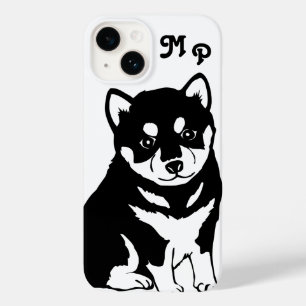 Shiba Inu Puppy Art Monogram Case-Mate iPhone 14 Case