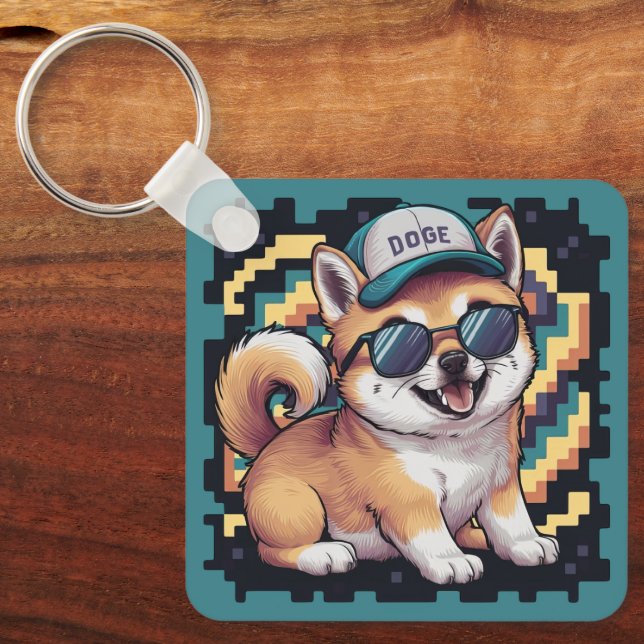 Shiba Inu Puppy Dog Key Ring (Front)