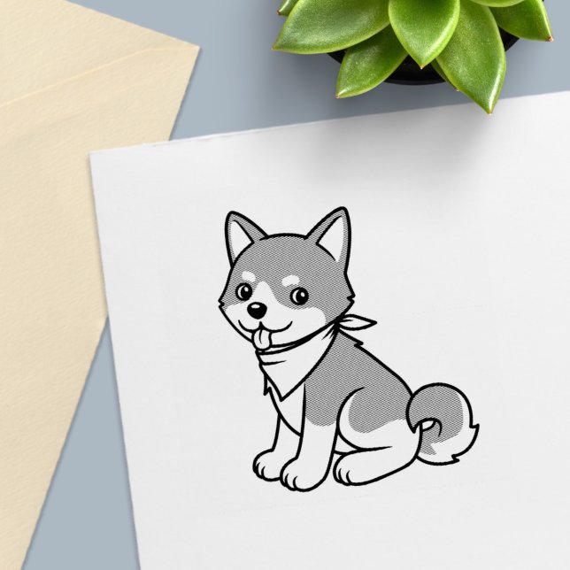 Shiba Inu Puppy Dog Self-inking Stamp (Creator Uploaded)