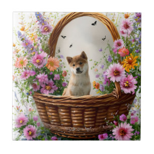 Shiba Inu Puppy Tile