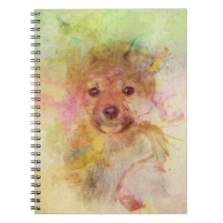 Shiba Inu Puppy Watercolor Notebook