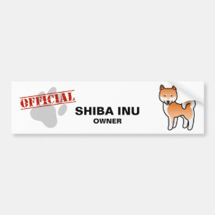 Shiba Inu Red Bumper Sticker