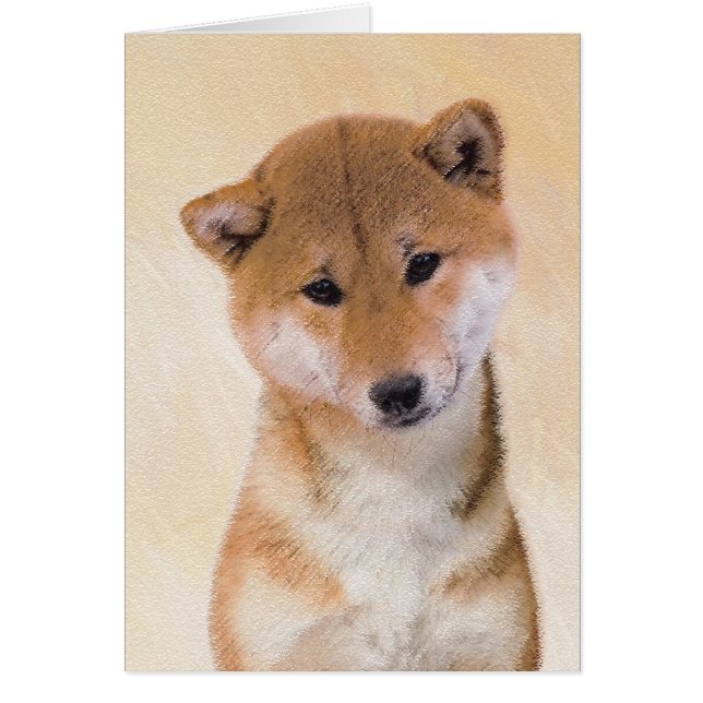 Shiba Inu (Red) Painting - Original Dog Art (Front)