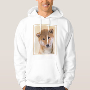 Shiba Inu (Red) Painting - Original Dog Art Hoodie