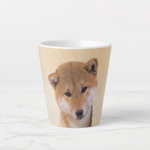 Shiba Inu (Red) Painting - Original Dog Art Latte Mug