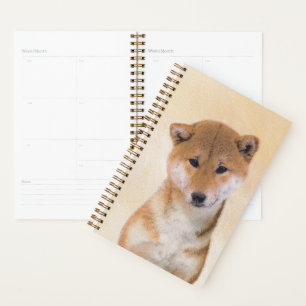 Shiba Inu (Red) Painting - Original Dog Art Planner
