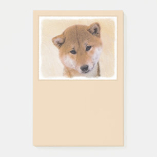 Shiba Inu (Red) Painting - Original Dog Art Post-it Notes