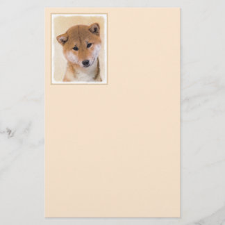 Shiba Inu (Red) Painting - Original Dog Art Stationery