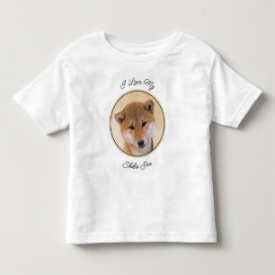 Shiba Inu (Red) Painting - Original Dog Art Toddler T-Shirt