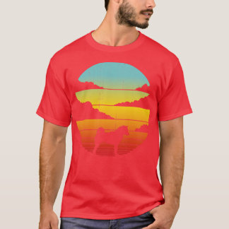 Shiba Inu Retro Vintage Sunset 60s 70s for Men Wom T-Shirt