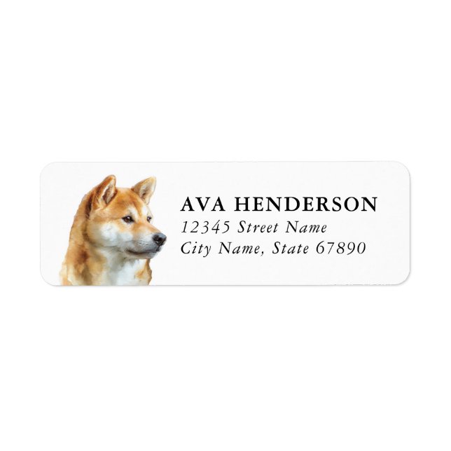 Shiba Inu Return Address Labels (Front)