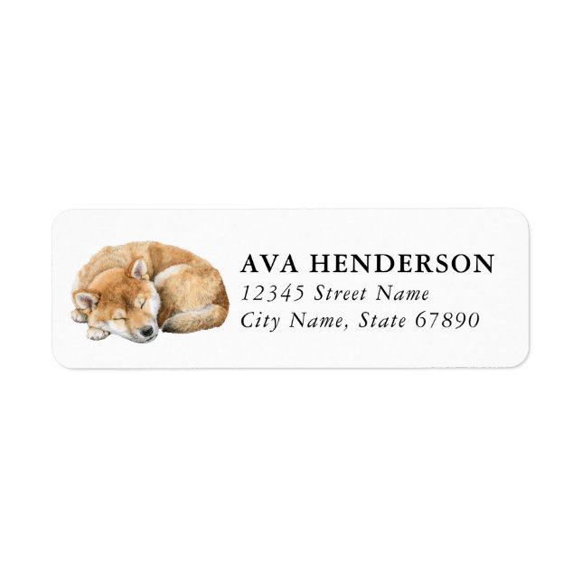 Shiba Inu Return Address Labels (Front)