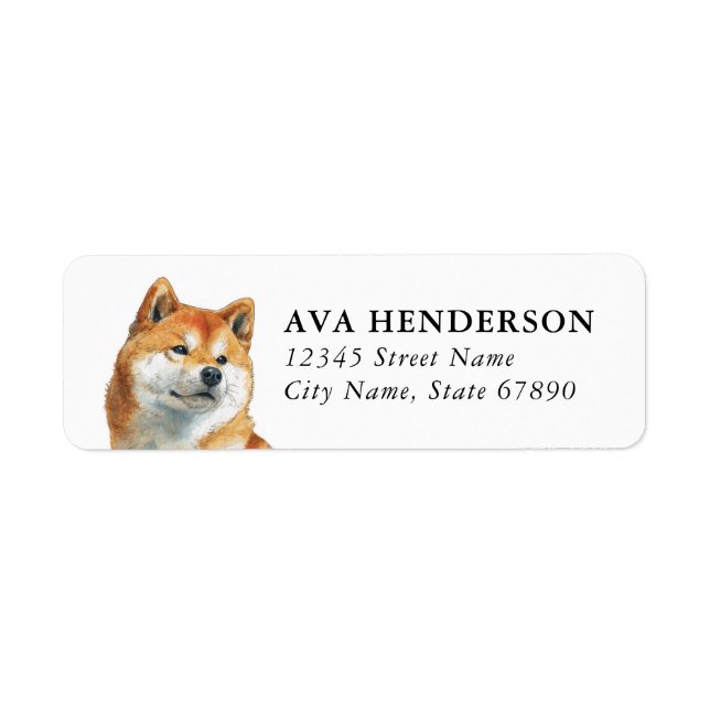 Shiba Inu Return Address Labels (Front)