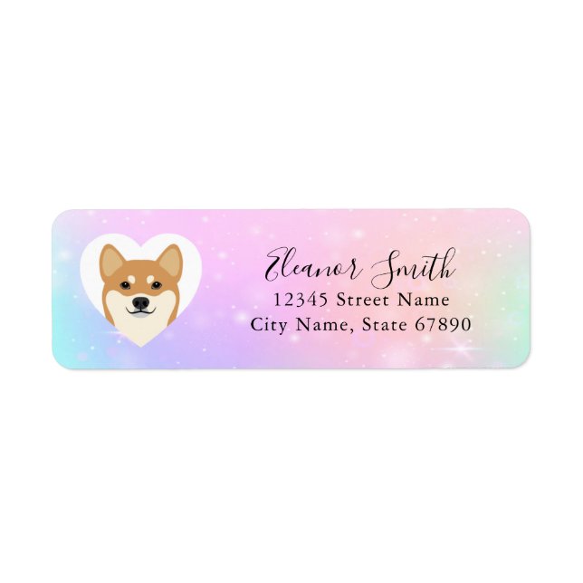 Shiba Inu Return Address Labels (Front)