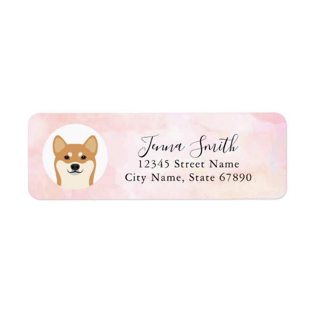 Shiba Inu Return Address Labels (Front)