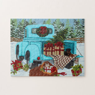 Shiba Inu & Rottweiler Christmas   Jigsaw Puzzle