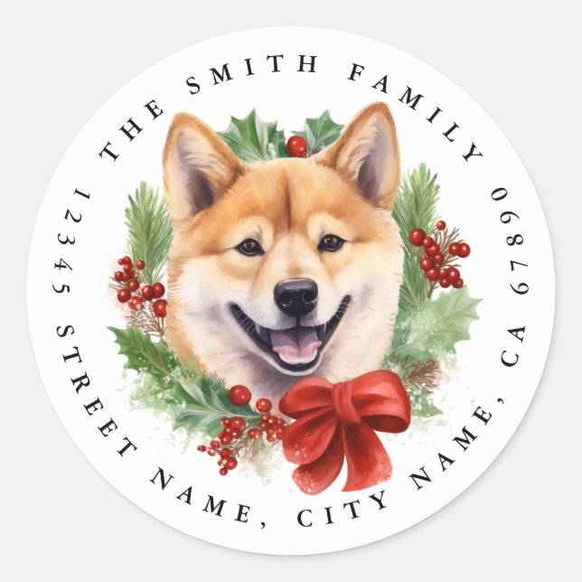 Shiba Inu Round Stickers (Front)