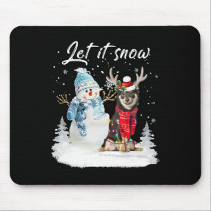 Shiba Inu Santa Dog Christmas Snowman Xmas Pajama  Mouse Mat