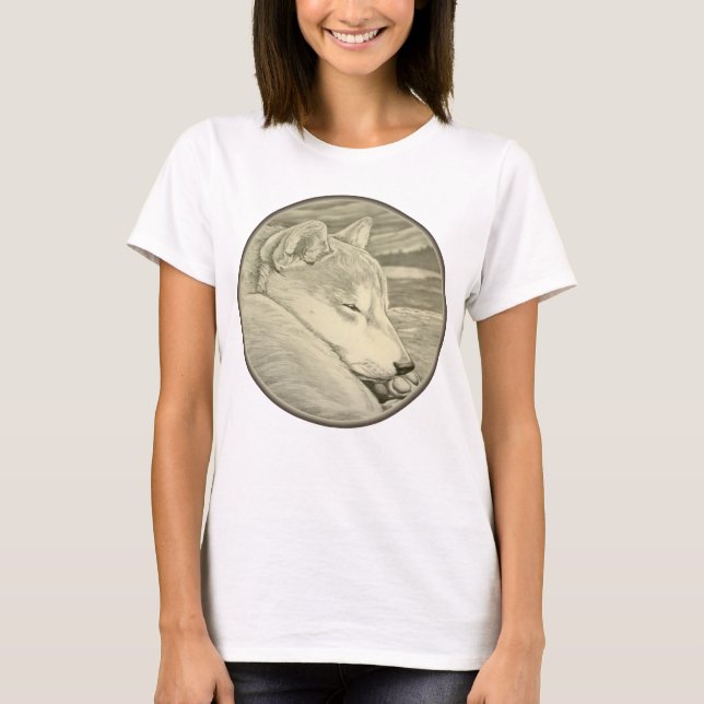 Shiba Inu Shirts Lady's Dog Lover Plus Size Shirts (Front)