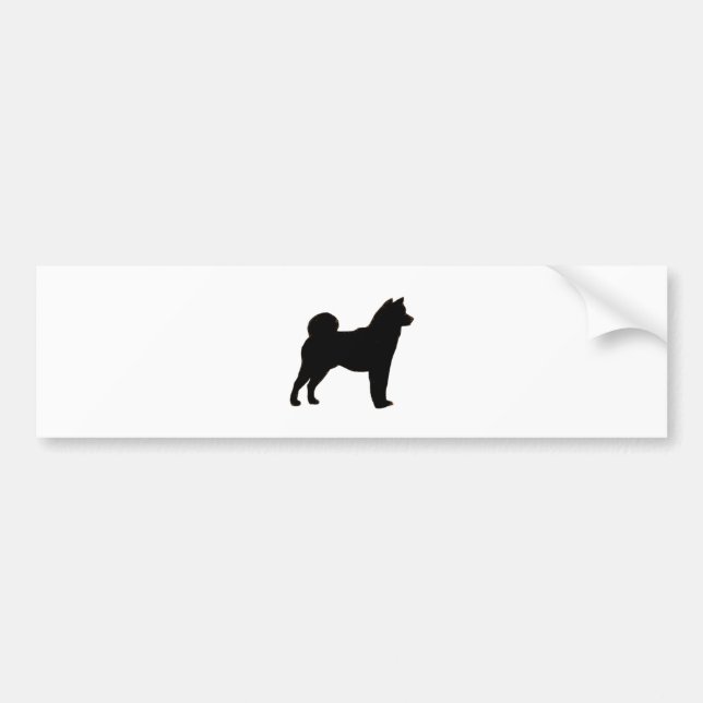 Shiba Inu silhouette Bumper Sticker (Front)