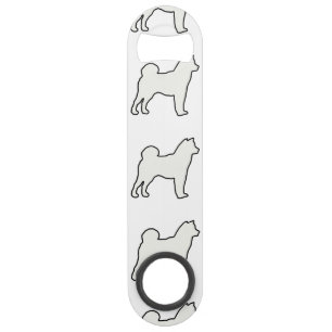 Shiba Inu silhouette cream