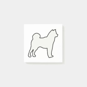 Shiba Inu silhouette cream Post-it Notes