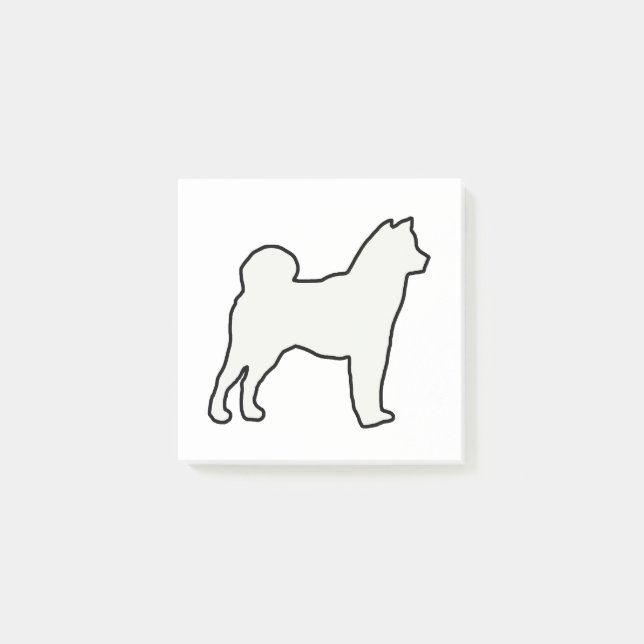 Shiba Inu silhouette cream Post-it Notes (Front)