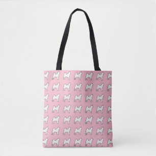 Shiba Inu silhouette cream Tote Bag