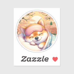 Shiba Inu Sleeping, Shiba Inu Sticker