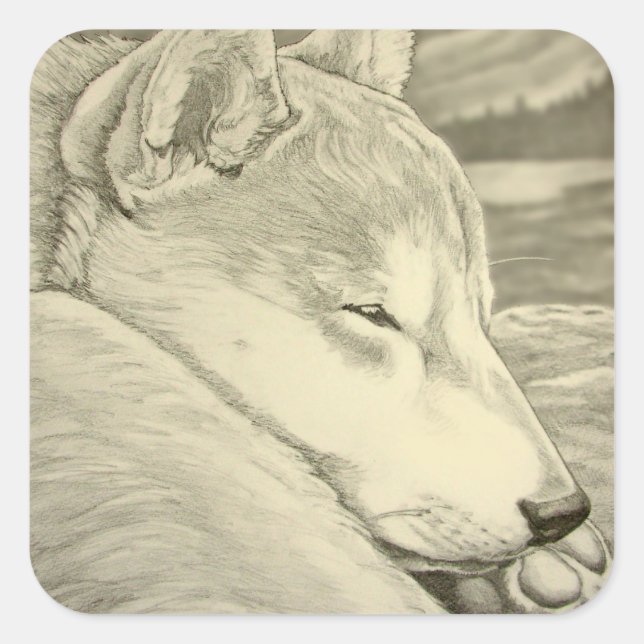 Shiba Inu Stickers Dog Lover Shiba Inu Art Sticker (Front)