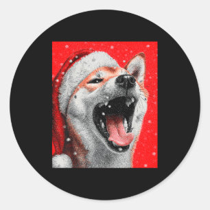 Shiba Inu Streetwear Classic Round Sticker