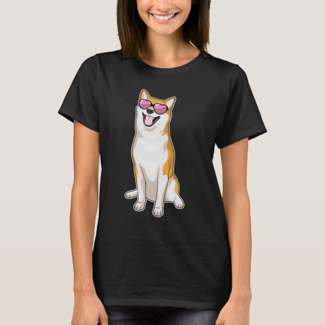 Shiba Inu Sunglasses T-Shirt (Front)