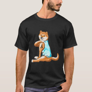 Shiba Inu Tattoos I Love Dad Dog Lover Gift Father T-Shirt