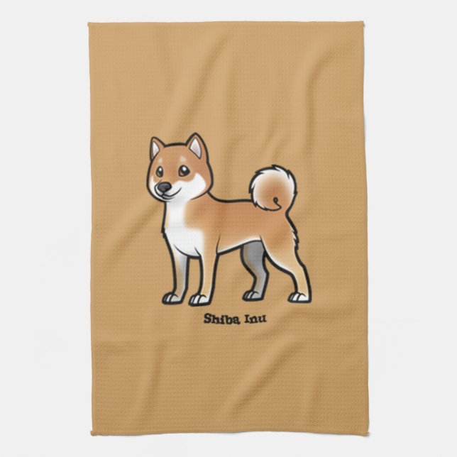 shiba inu tea towel (Vertical)