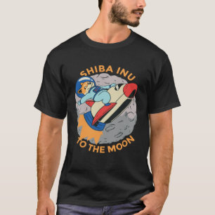 Shiba Inu to the Moon Bitcoin Crypto Doge Coin Tok T-Shirt