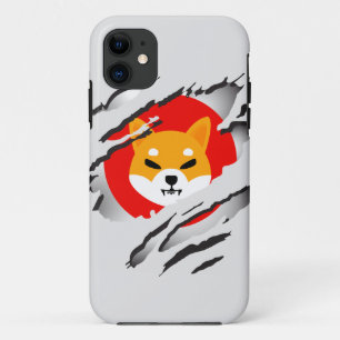 Shiba Inu Torn Image w/ Logo Reveal Underneath iPhone 11 Case